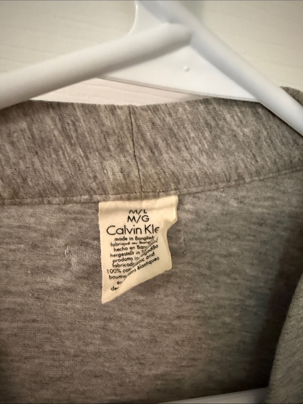 CK Lightweight Gray Women's Robe - Soft Wrap Belted Lounge - Picture 2 of 4
